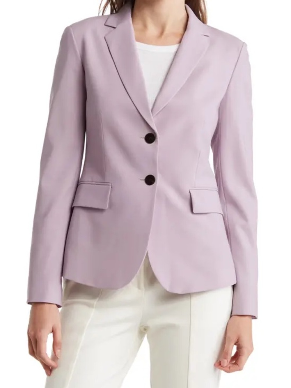 THEORY Carissa Wool Classic Tailored Women's Blazer - Dusty Rose